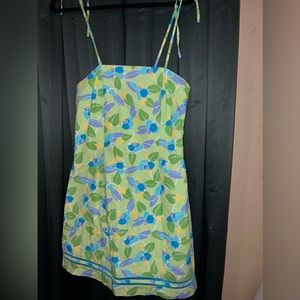 Lily Pulitzer Vintage White Label Tropical Bird/Toucan Print Mini Dress size 8